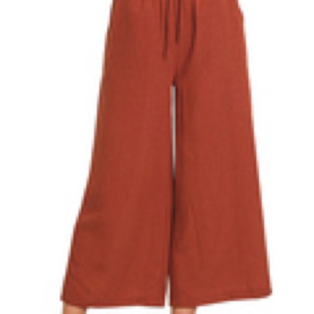 Boutique: Zenana Women's Wide-Leg Blue grey Pants - Picture 2 of 2